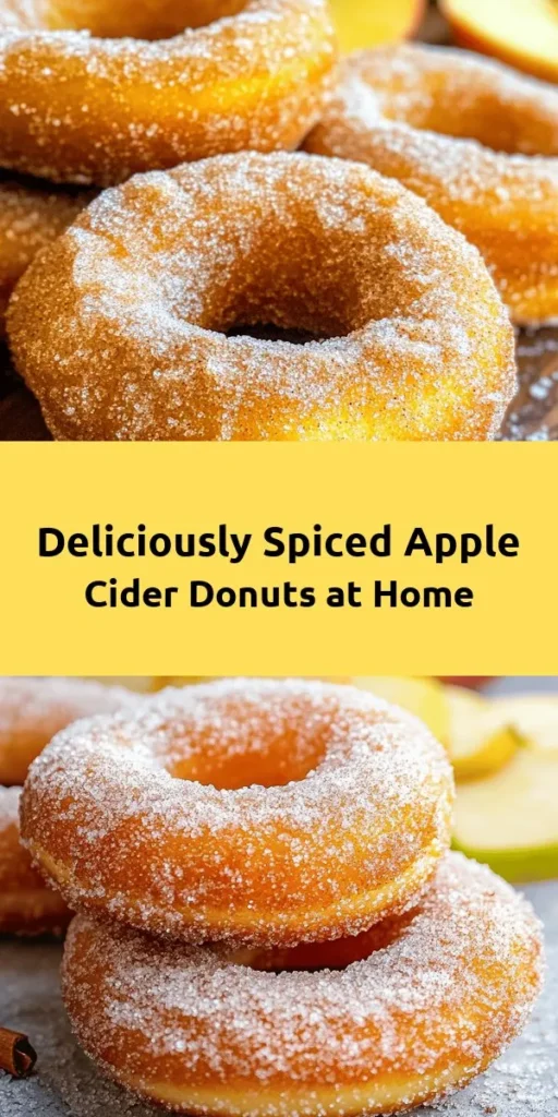 Indulge in the cozy flavors of fall with these irresistible apple cider donuts! Made with fresh apple cider, warm spices, and a buttery sugar coating, these baked treats are perfectly fluffy and packed with flavor. They're easy to whip up in just an hour and make a delightful addition to breakfast or dessert. Pair them with coffee or milk for a delicious treat that will have everyone coming back for more. Your new favorite fall recipe awaits!