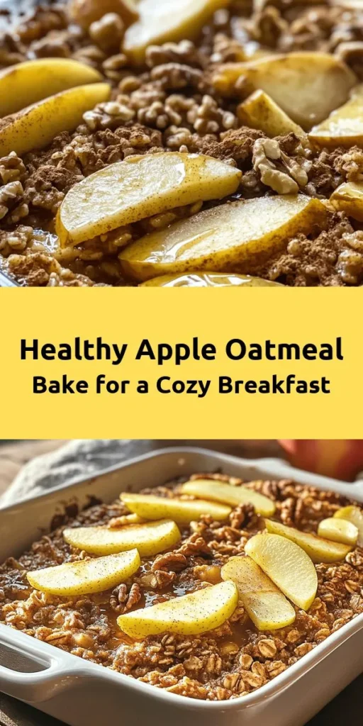 Start your day with this delicious and healthy apple oatmeal breakfast bake! Made with rolled oats, fresh apples, and a touch of maple syrup, it’s a perfect blend of wholesome ingredients that is both satisfying and nutritious. This easy recipe takes just 15 minutes to prep and bakes in under 35 minutes. Top it off with a sprinkle of nuts and serve warm for a cozy breakfast. Your family will love this tasty and hearty start to the day!