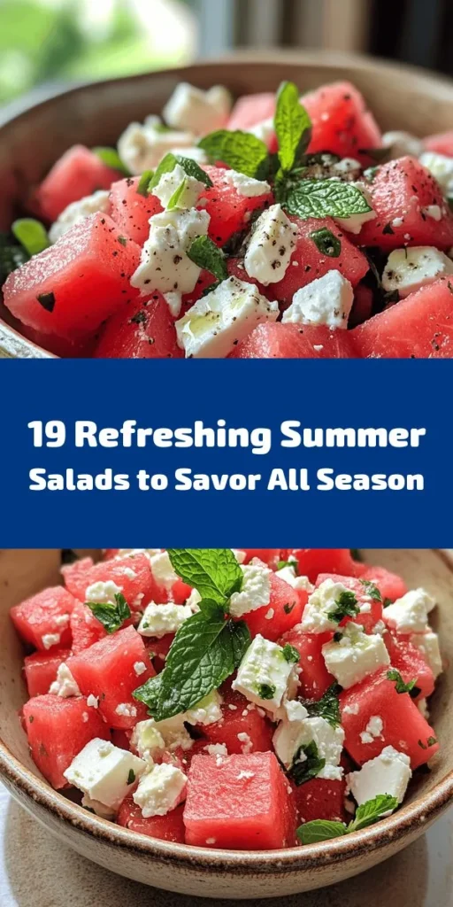 Discover 19 unique and delicious summer salad recipes that are perfect for any gathering or a light meal. From zesty watermelon and feta to spicy mango and black bean, each salad is packed with fresh ingredients and vibrant flavors. Whether you're in the mood for something fruity, crunchy, or tangy, there’s a recipe to satisfy your cravings. Enjoy quick prep times and healthy options that will keep you feeling energized all summer long!