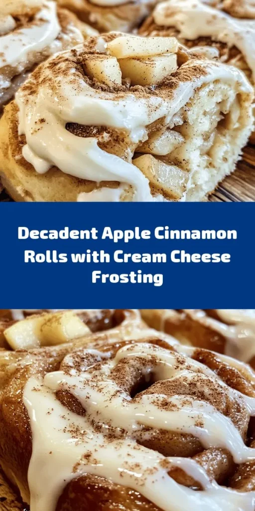 Indulge in the deliciousness of homemade apple cinnamon rolls with cream cheese frosting! These soft and fluffy rolls are filled with chopped apples, brown sugar, and warm cinnamon, making them the perfect treat for breakfast or dessert. The cream cheese frosting adds a rich, creamy touch that takes them to the next level. Easy to make with simple ingredients, this recipe yields 12 irresistible rolls that you'll want to share (or keep all to yourself!). Perfect for cozy mornings or special occasions!