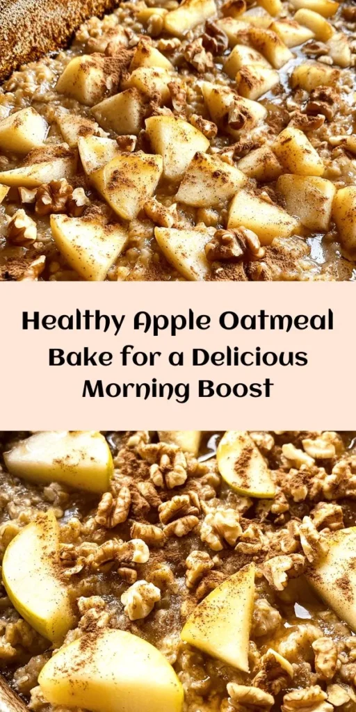 Start your mornings right with this Irresistible Healthy Apple Oatmeal Breakfast Bake! Packed with wholesome rolled oats, fresh apples, and warming spices, this easy-to-make dish is a delightful way to fuel your day. With options to customize with nuts and dried fruits, it's not just tasty but also nutritious. Bake it to golden perfection, serve warm, and enjoy a comforting breakfast that's both fulfilling and guilt-free. Perfect for meal prep or a cozy family brunch!