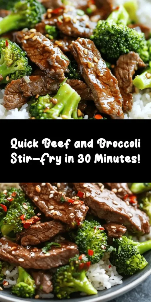 Try this Sizzling Beef and Broccoli Delight for a quick and tasty weeknight meal! In just 30 minutes, you can whip up tender flank steak, vibrant broccoli, and a savory sauce that brings everything together. It's easy to make with simple ingredients like soy sauce, garlic, and oyster sauce. Serve it over fluffy jasmine rice for a satisfying dinner your whole family will love. Perfect for busy nights when you crave something delicious and homemade!